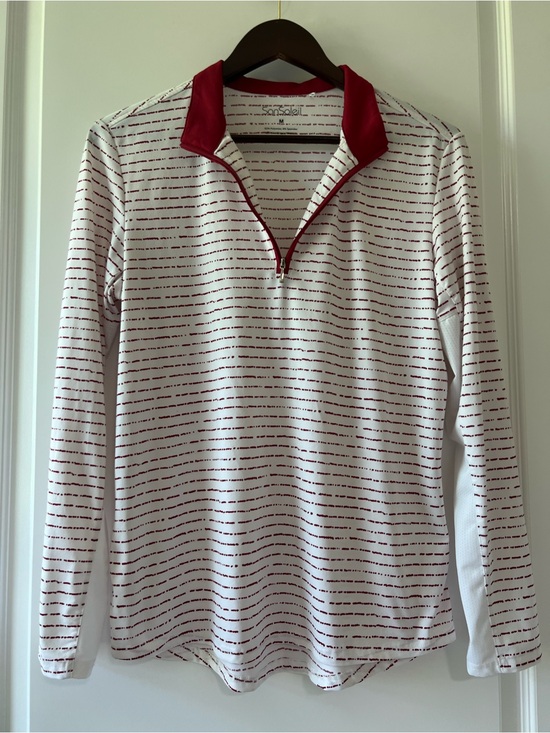 San Soleil Tops - SanSoleil SolShine Outdoor UPF Long-Sleeve Quarter-Zip Top Ruby Red Size M